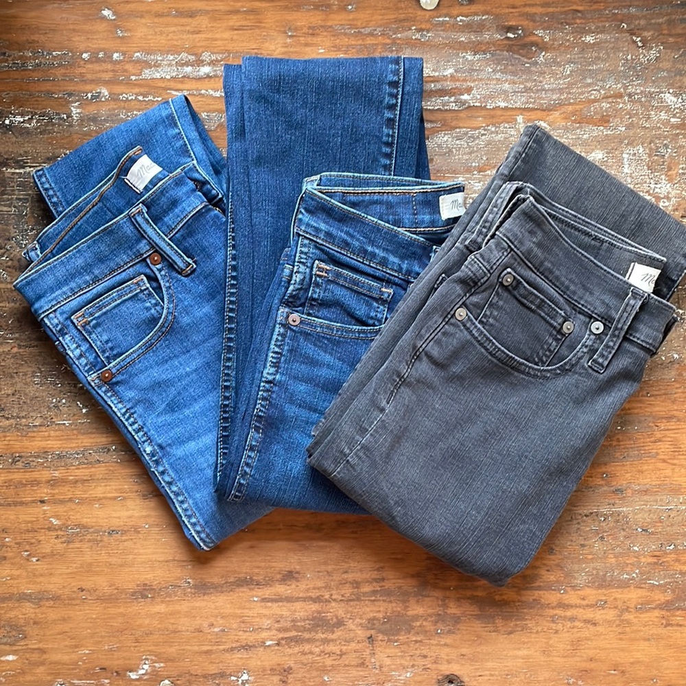 3 Pair of Madewell Jeans